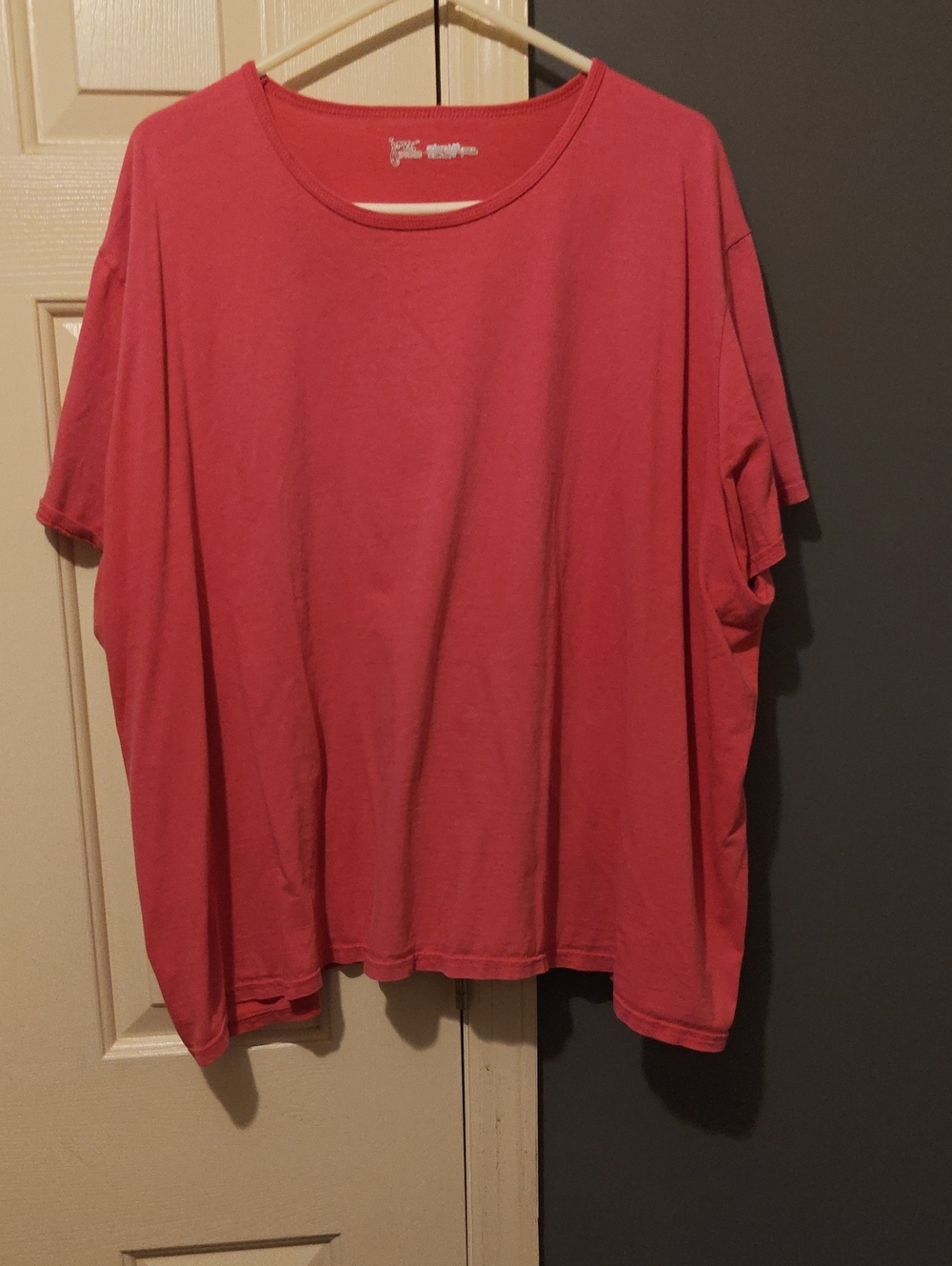 Just My Size Coral Crew Neck Short Sleeve Tee